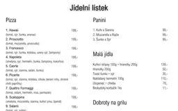 Jídelní lístek